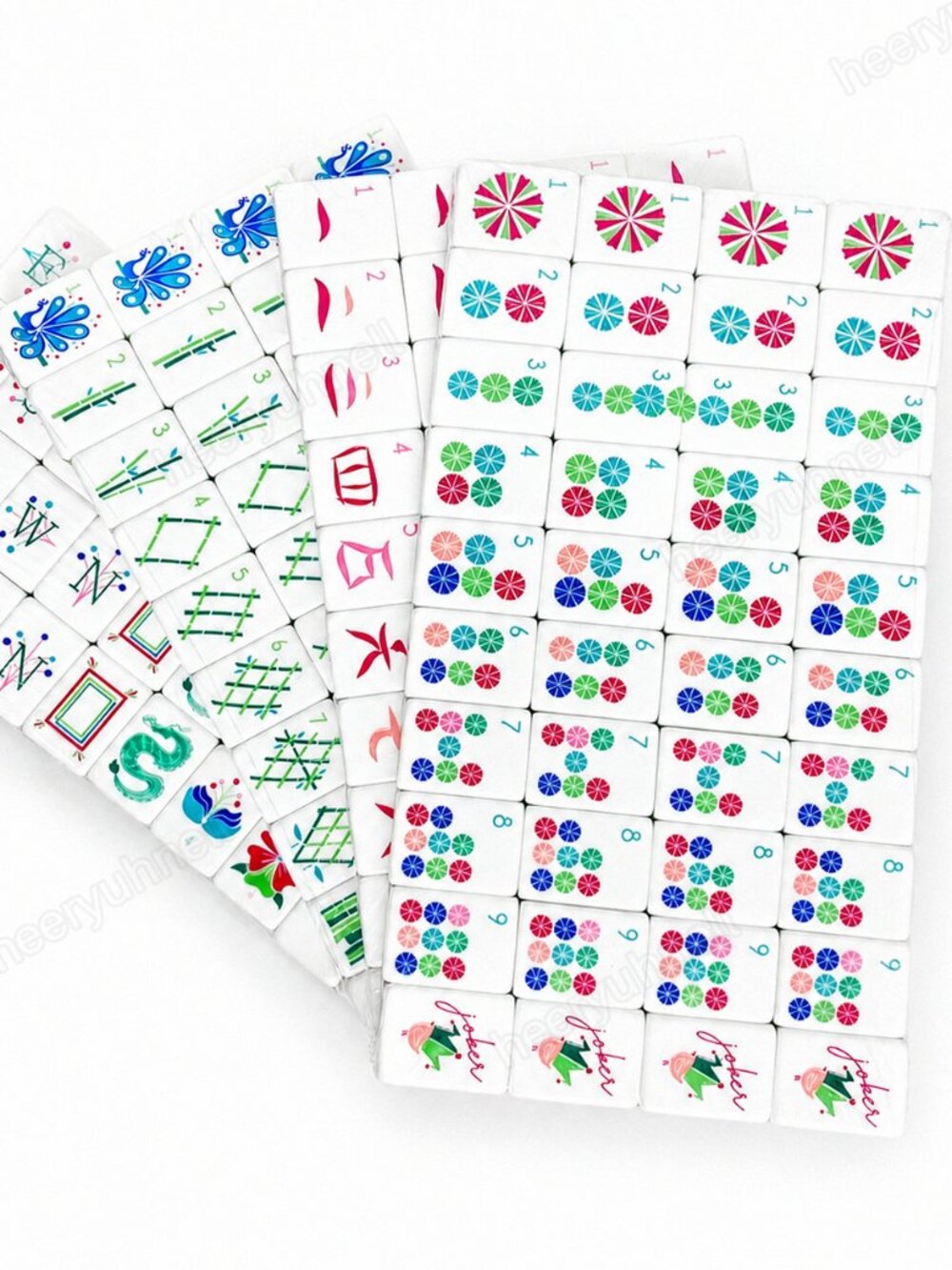 Luxury Rose Red American Mahjong Set 160 Tiles